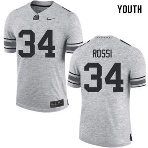 Youth Ohio State Buckeyes #34 Mitch Rossi Gray Nike NCAA College Football Jersey Special YMP7244LJ